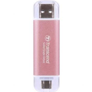 Transcend ESD310P SSD Externo 1TB Rosa, USB 3.2 Gen 2, Tipo C/A, 10Gbps
