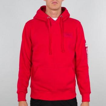 Alpha Industries Men's Back Print Hoodie - Speed Red - Size L