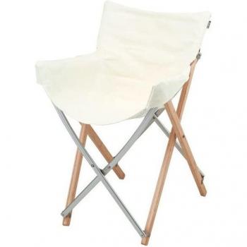 Snow Peak Take! Short Cream Bamboo Camping Chair