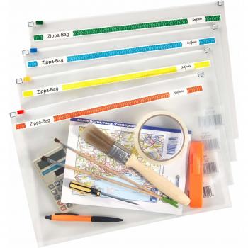 Snopake Zipper Bag - Paquete de 25 estuches de plástico, multicolor