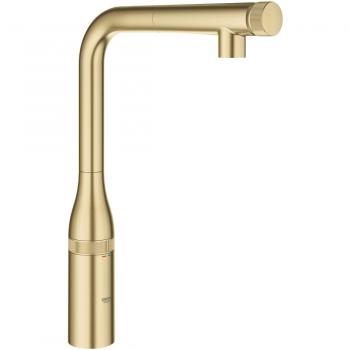 Mezclador de lavabo Essence SmartControl con control preciso y ducha extraíble, acabado Cool Sunrise cepillado