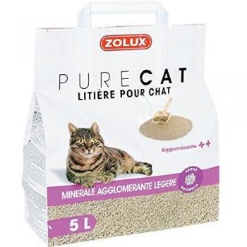 Arena aglomerante ligera para gatos PURECAT 5L - Zolux