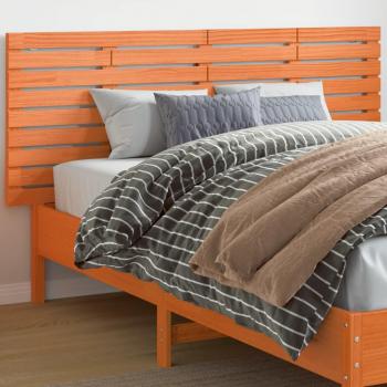 Cabecero de cama de pared de madera maciza de pino 166x3x63 cm Marrón Vidaxl