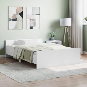 Cama con cabecero y piecero blanco 120x200 cm Vidaxl