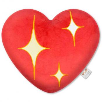 Emoji Cojín Bordado Corazón Brillo Oficial