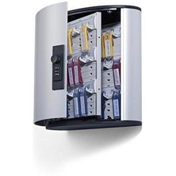 Durable 196623 Armario de llave KEY BOX CODE 36 con cerradura de combinación para 36 llaves, plateada