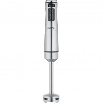 Severin SM 3774 Batidora de Mano Inalámbrica con Accesorios Premium, 0,7 L, 1000 W, Negro y Acero Inoxidable