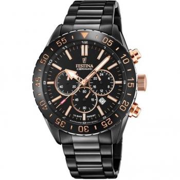 Festina Ceramic F20577/1 Reloj para Hombre de Cerámica con Esfera Negra