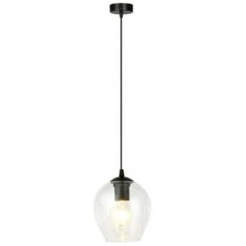 Lámpara de Suspensión Istar en Acero Negro con Recubrimiento de Polvo y Vidrio - 14x100x14 cm