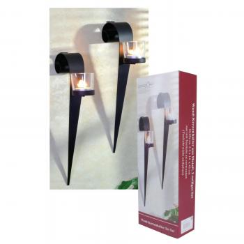 Holzkontor 24 301688 - Soporte de velas para pared