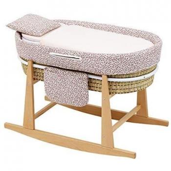 Cambrass Moisés Bebe Mio Cuco + Patas Boston Rosa/Flores 49x86x61 cm