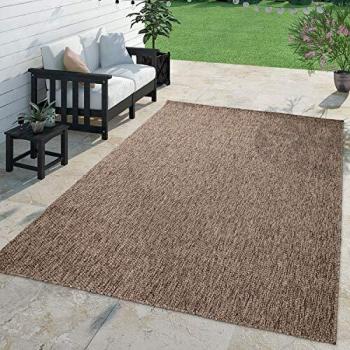 TT Home Alfombra para Exterior Alfombra Cocina Balcón Terraza Diseño Monocolor Moderna, Color:Topo, Tamaño:300x400 cm
