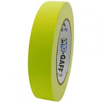 Pro-Gaff RS127YE24X25 24 mm x 25 yd Fluorescent Matt Cloth Tape