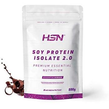 Proteína de Soja Aislada 100% Vegana Sabor Chocolate 500g - No-GMO, Sin Gluten, Sin Dosificador