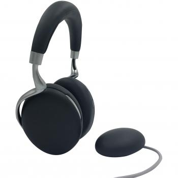 Zik 3 Parrot by Starck - Auriculares con Cargador inalámbrico, Cuero graneado, Negro