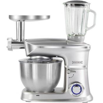Batidora-Amasadora Procesador de Alimentos 3 en 1 Royalty Line PKM-1900, 1800 W, Color Negro