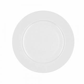 Plato Llano Bidasoa Glacial Cerámica Blanco 25 cm (Pack de 6)