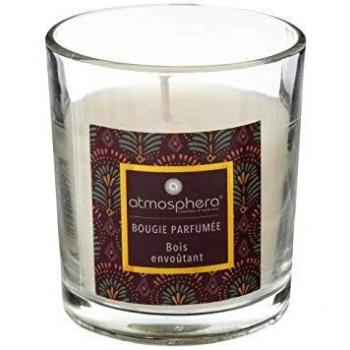 Vela aromática perfumada Neda de madera hechizada en vaso de cristal Ø7x8cm - 110g