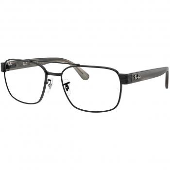 Ray-Ban RX3751V 2509 Unisex Black Transparent Square Metal Eyeglasses