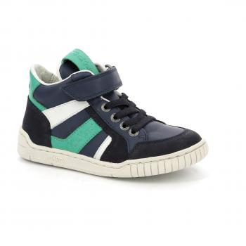 Kickers Wincky Cdt Children's Sneakers, Navy Green Blue