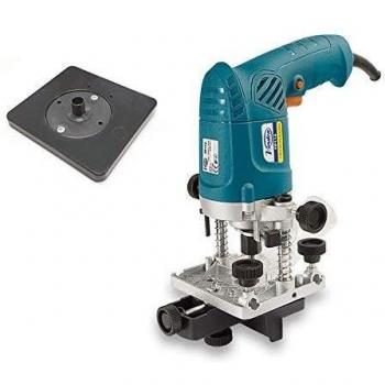 VIRUTEX 1400100 1400100-Fresadora perniadora FP114 230V 430W Pinza 6mm 26.000 RPM 2,96 Kg, Negro