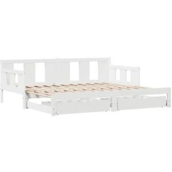 Sofá cama nido con cajones sin colchón blanco 80x200 cm