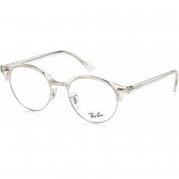 Ray-Ban Clubround, Monturas de Gafas Unisex adulto, Blanco