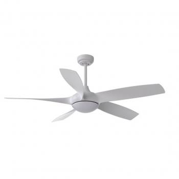 Ventilador de Techo DC Galileo Blanco 24W con Luz, 5 Aspas, 6 Velocidades, 3 Temperaturas de Luz, Control Remoto, Memoria y Temporizador