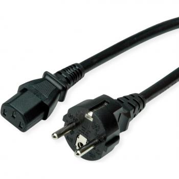 Cable de alimentación ROLINE CEE7/7 a IEC-C13 recto 3 m, negro