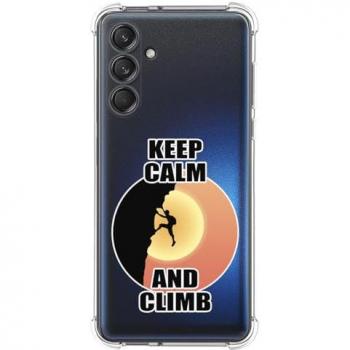 Funda Antigolpes de Silicona para Samsung Galaxy M55 5G con Diseño de Hombre en Escalada y Dibujos
