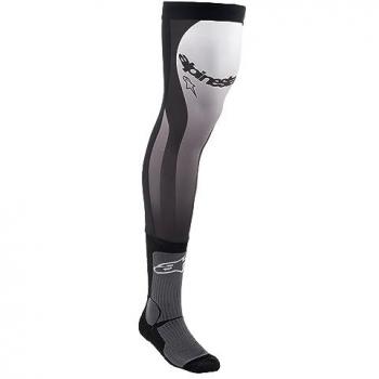Alpinestars Knee Brace Motocross Socks - Black White (L XL 2XL)