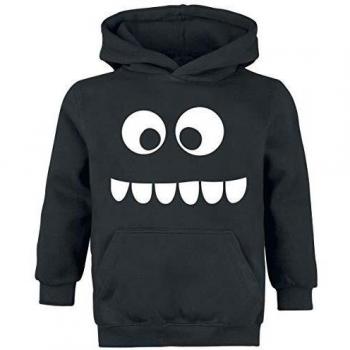 Grumpfi Unisex Sudadera con Capucha Negro 164, 80% algodón, 20% poliéster, Rippbündchen Regular