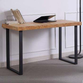 Natural, Mesa de Estudio, Escritorio o Despacho, Mesa de Oficina, Color Roble Salvaje y Negro, Medidas: 120 cm