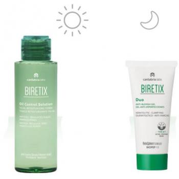 Biretix Rutina Tratamiento Piel Acneica Leve Oil Control 100ml + Duo 30ml