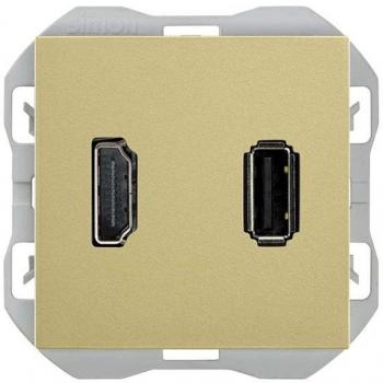 Conector HDMI + USB Tipo A Simon 20000095-097