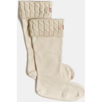 Hunter Six Stitch Cable Tall Boot Socks for Women - White