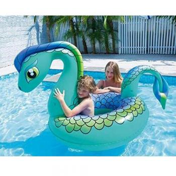 ATOSA flotador hinchable nessie azul 160*110*100 cm