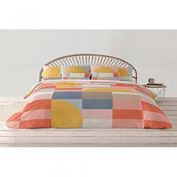 Funda Nórdica Weimar Multicolor 100% Algodón 175 Hilos 220 x 220 cm con Botones para Cama de 135/140