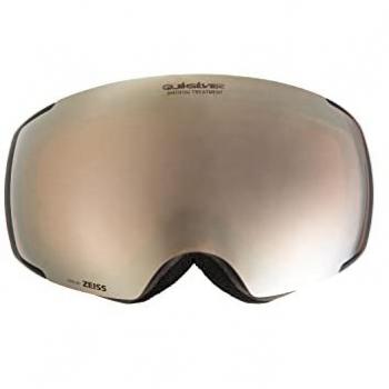 Máscara Quiksilver Greenwood negro con lentes espejadas plateado, tipo de producto: máscara de esquí, características: color negro, lentes espejadas plateado, talla única (ONE SIZE)