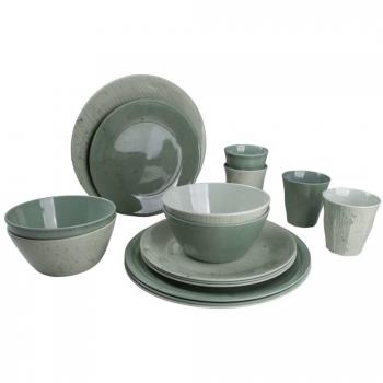 Set de Vajilla de Melamina Mix & Match 16 Piezas Verde