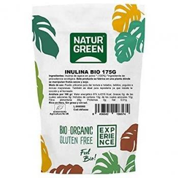 NaturGreen - Inulina Bio, Inulina de Agave en Polvo, Soluble en Agua, Ayuda al Metabolismo de Carbohidratos - 175 g