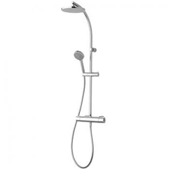 Grifo Ducha Termostática con Columna Rociador 200 mm Cromo Galindo 35049300 Luxury