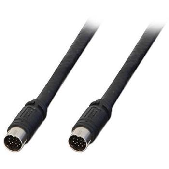 Lindy 14.5m In-Wall Digital AV Cable (15 Pin DIN Male to Male) & 0.5m HDMI 2.1 Cable (Type A, Standard, 18 Gbit/s) Black