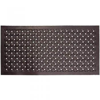 Alfombra de goma tejida 120 x 60 cm - Negra