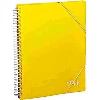 Carchivo - Carpeta 30 fundas espiral serie Soft, color amarillo