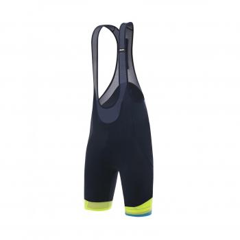 Santini Ace Bibibshorts - Pantalón Corto para Hombre, Hombre, Color Flouro Yellow, tamaño Large