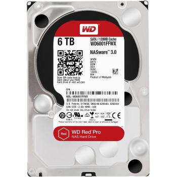 WD Red Pro 6TB NAS Hard Disk Drive - 7200 RPM SATA 6 Gb/s 128 MB Cache 3.5 Inch - WD6001FFWX