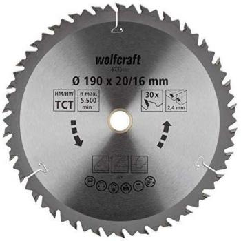 wolfcraft Disco de sierra circular de mano CT, serie marrón, 6735000, Cortes rápidos y bastos