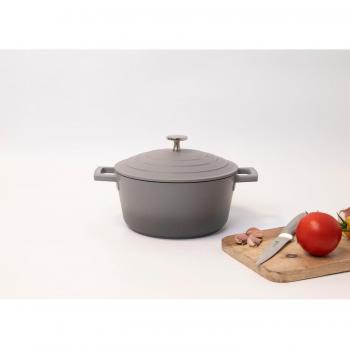 Cacerola de Aluminio Fundido Masterclass con Tapa, Ligera, Degradado Gris, 2.5 Litros, 20 cm