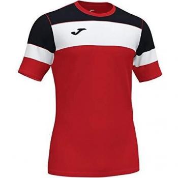 Joma Crew IV Camisetas Equip. M/C, Hombres, Rojo-Negro, 5XS